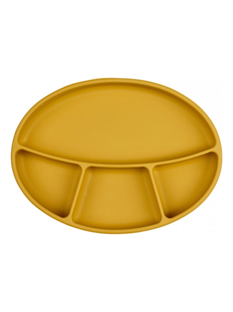 Prato silicone com ventosa e divisórias thermobaby 3 compartimentos Amarelo - Kiabi