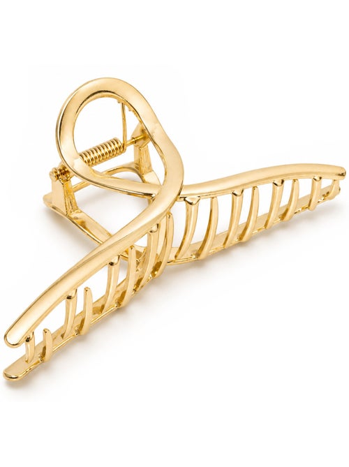 Prendedor caranguejo em metal com acabamento dourado - Kiabi