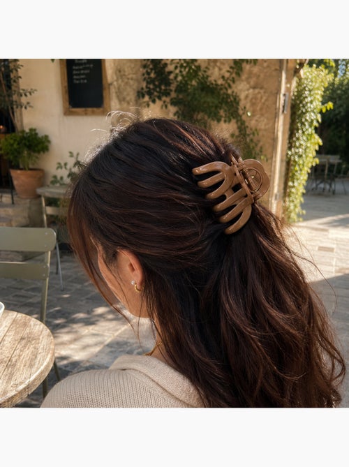 Prendedor caranguejo XXL com acabamento acetinado para o cabelo - Kiabi