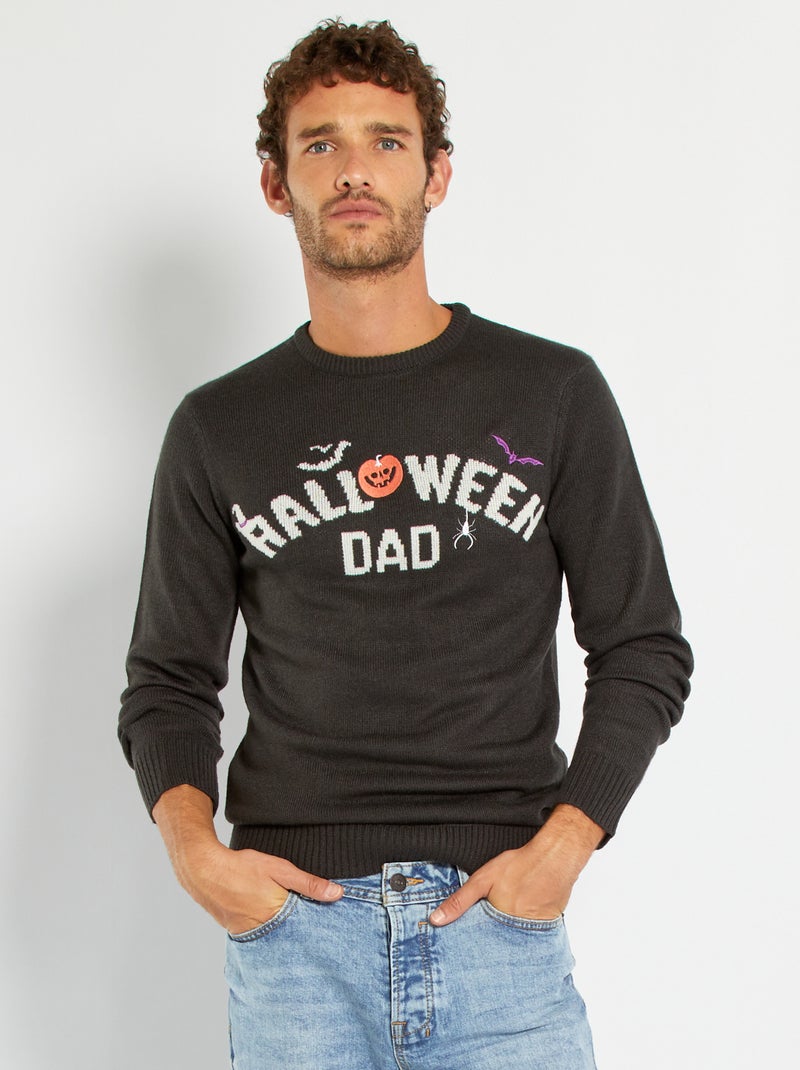 Preparado para o Halloween!   - Camisola em malha jersey  - CINZA - Kiabi