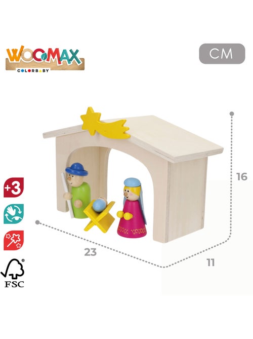 Presépio em madeira 11 peças WOOMAX - Kiabi