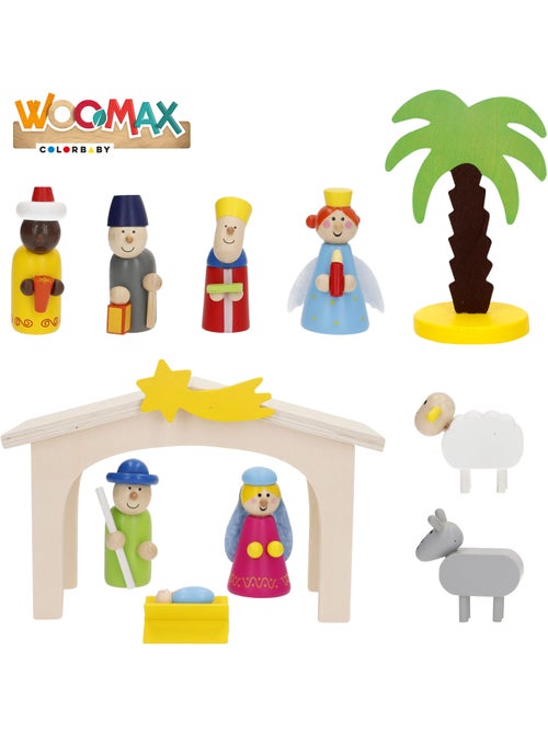 Presépio em madeira 11 peças WOOMAX - Kiabi