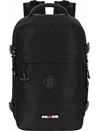 PRO-DG Black Mochila Mercury 2.0 Viagem Cabine Avião 40x20x25cm, Preta