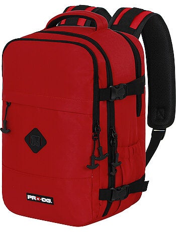 PRO-DG Red Mochila Mercury 2.0 Viagem Cabine Avião 40x20x25cm, Vermelha