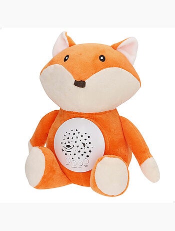 Projetor de estrelas de peluche com luz e som raposa genial baby