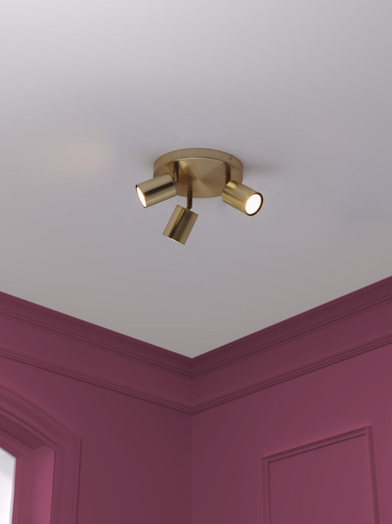 Projetor de teto triplo regulável Dourado/Ouro - Kiabi