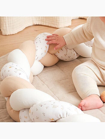 Protetor de berço entrançado de 3 fios em algodão | sevira kids