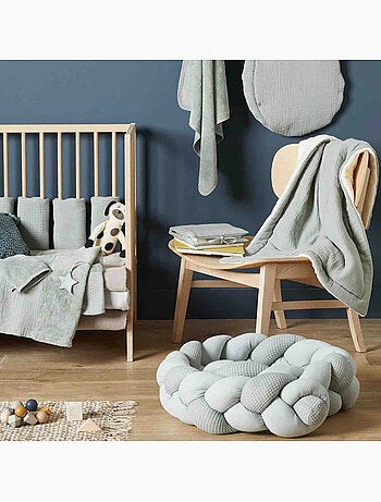 Protetor de berço trançado universal para bebé em favo de mel | sevira kids