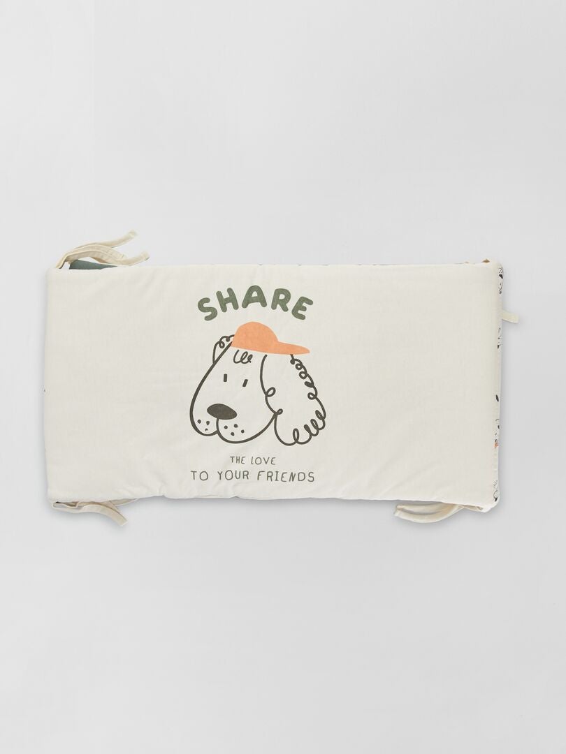 Protetor de cama estampado BRANCO - Kiabi