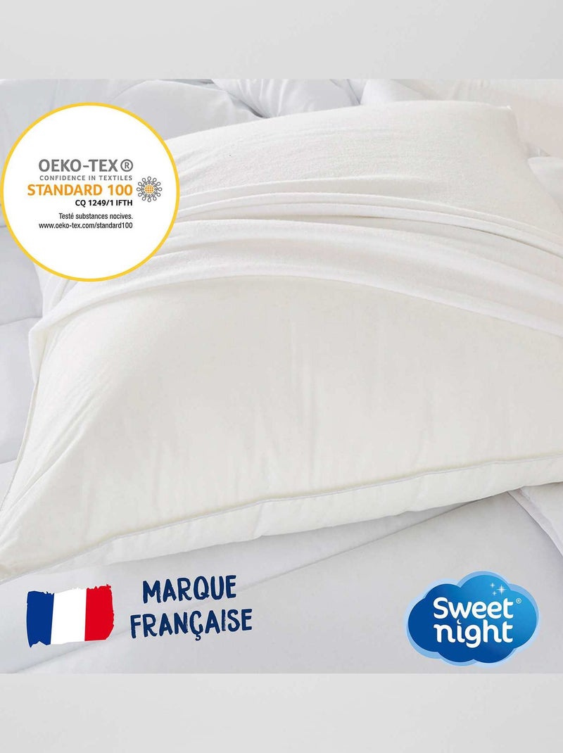 Protetor de ouvidos em algodão impermeável e anti ácaros Branco - Kiabi