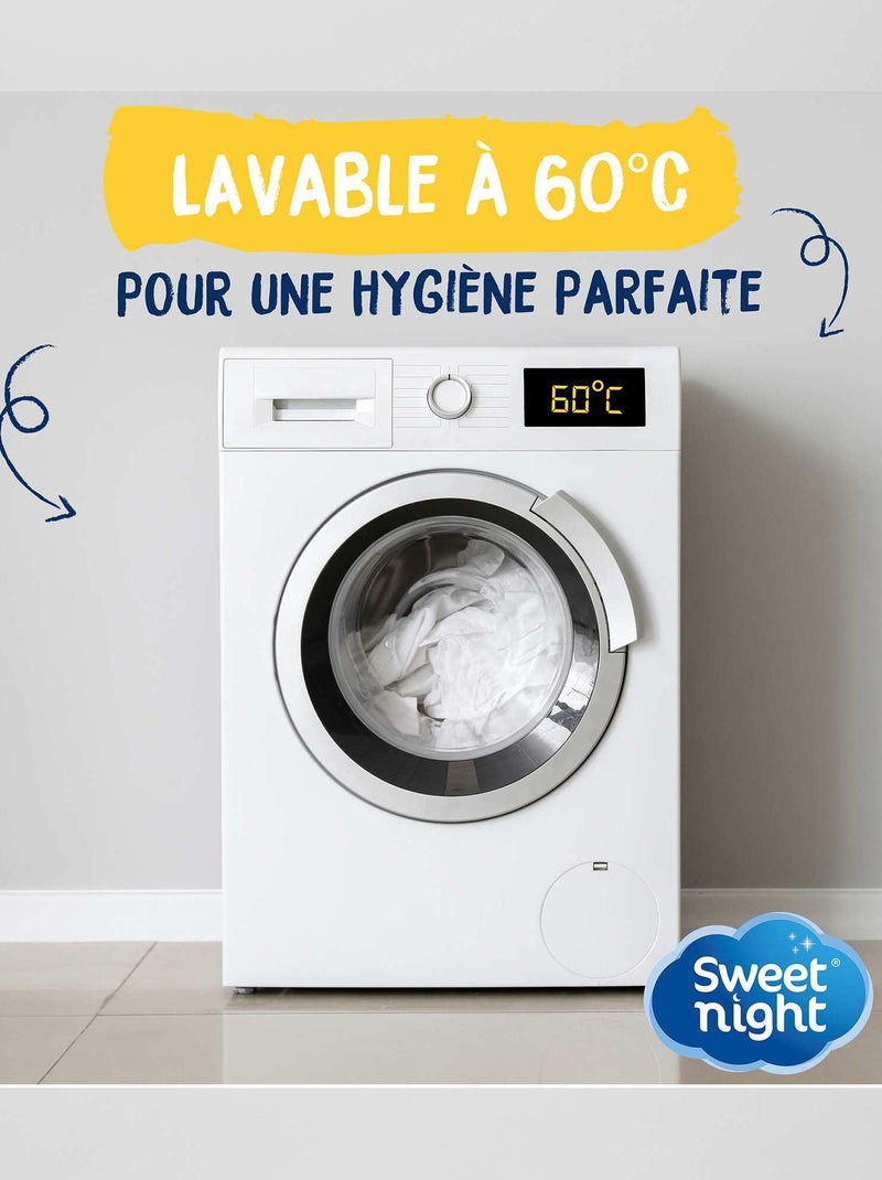 Protetor de ouvidos em algodão impermeável e anti ácaros Branco - Kiabi