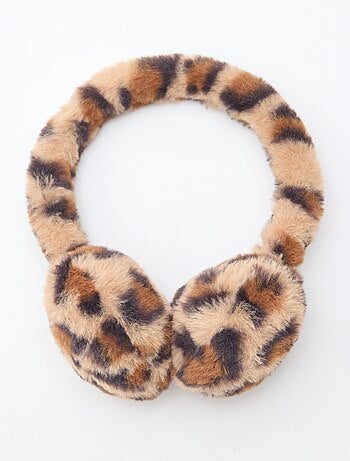 Protetores de orelha com padrão de leopardo