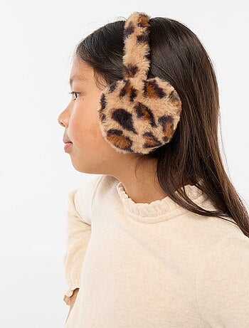 Protetores de orelha com padrão de leopardo