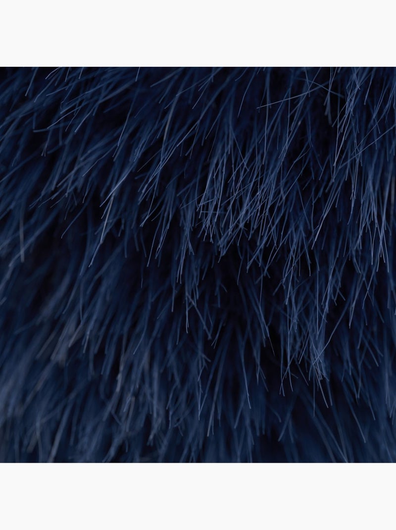 Protetores de orelhas de ski com pelo sintético e estilo retro Azul - Kiabi