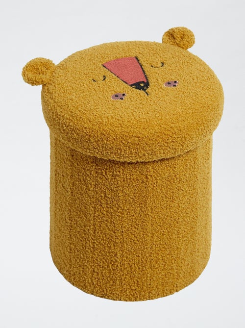 Puf e caixa de arrumação em malha bouclé animada leão - Kiabi