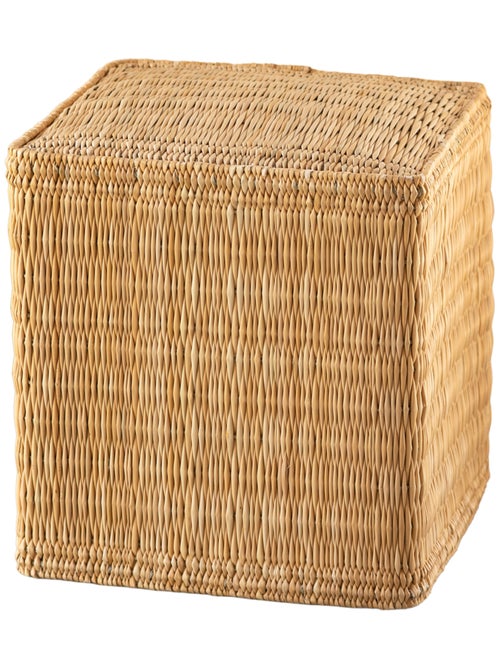 Pufe de palha trançada feito à mão - Kiabi