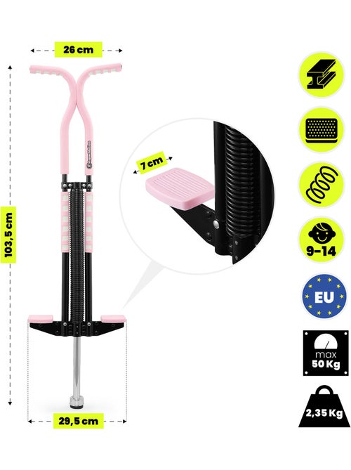 Pula-pula pogo hypermotion para crianças 9-14 anos - cor-de-rosa - Kiabi
