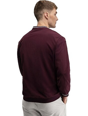 Pullover de golfe corta-vento e com decote em v para homem