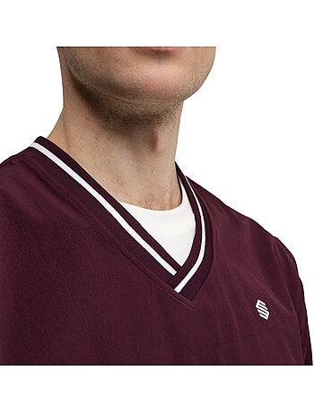 Pullover de golfe corta-vento e com decote em v para homem