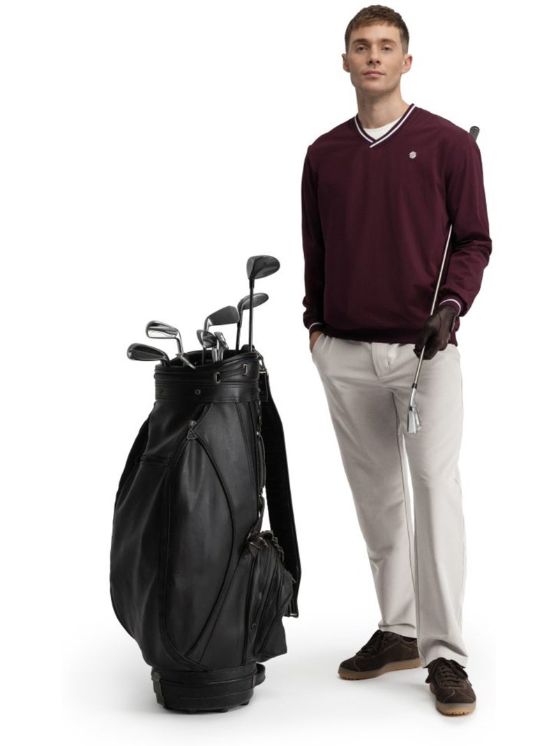 Pullover de golfe corta-vento e com decote em v para homem Vermelho - Kiabi