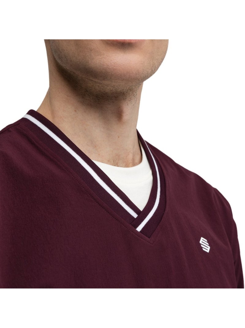 Pullover de golfe corta-vento e com decote em v para homem Vermelho - Kiabi