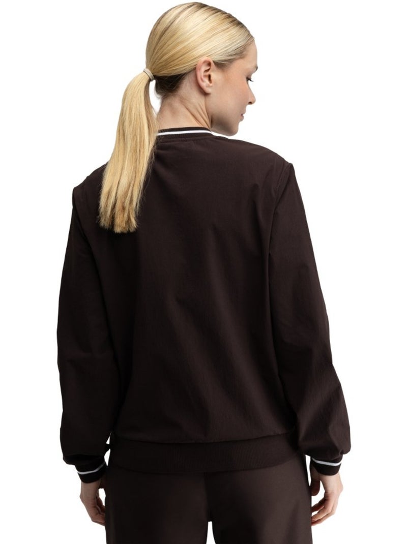 Pullover de golfe corta-vento e com decote em v para mulher Castanho - Kiabi