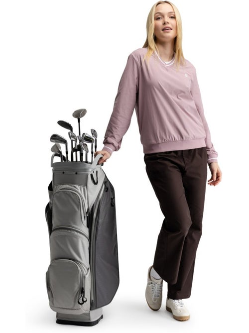 Pullover de golfe corta-vento e com decote em v para mulher - Kiabi