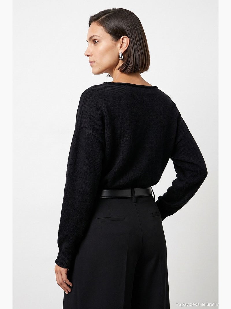 Pulôver de malha feminino dilvin Preto - Kiabi