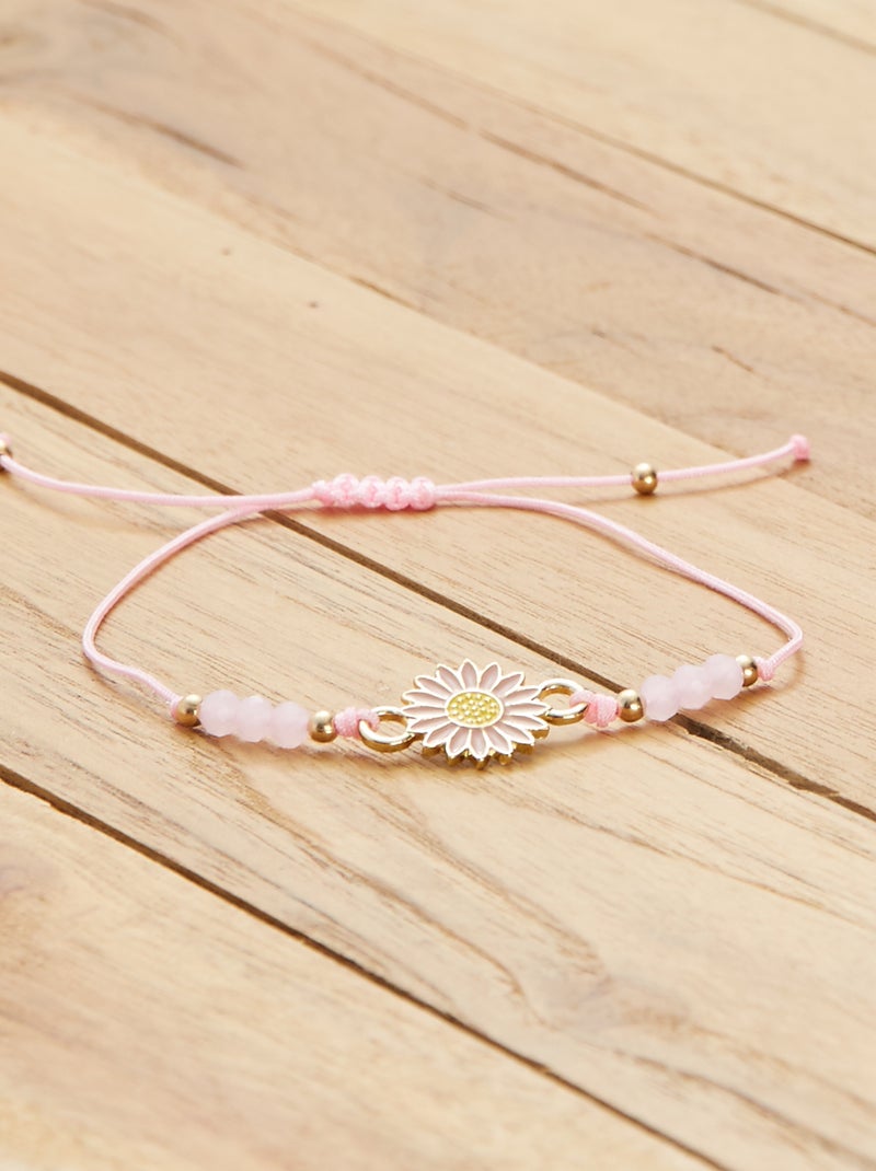 Pulseira ajustável 'flor' Rosa - Kiabi