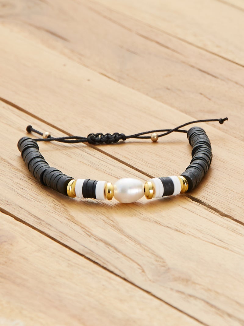 Pulseira ajustável Preto - Kiabi