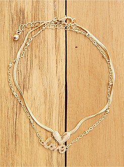 Pulseira com 2 voltas 'love' - Kiabi