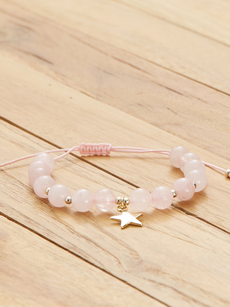 Pulseira com pérolas e estrelas ROSA - Kiabi