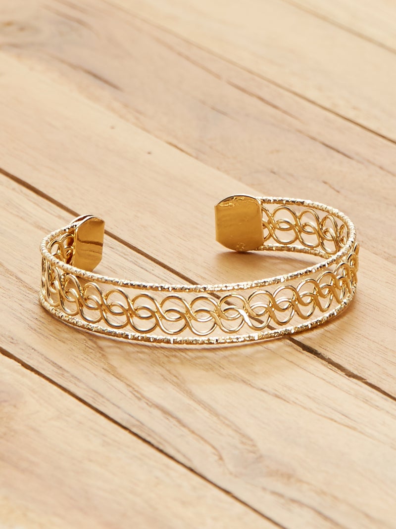 Pulseira dourada com correntes BEGE - Kiabi