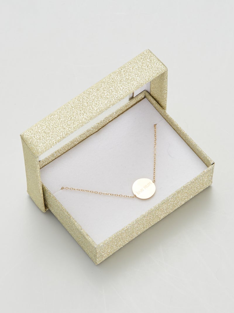 Pulseira 'Love Mum' aço inoxidável Dourado - Kiabi
