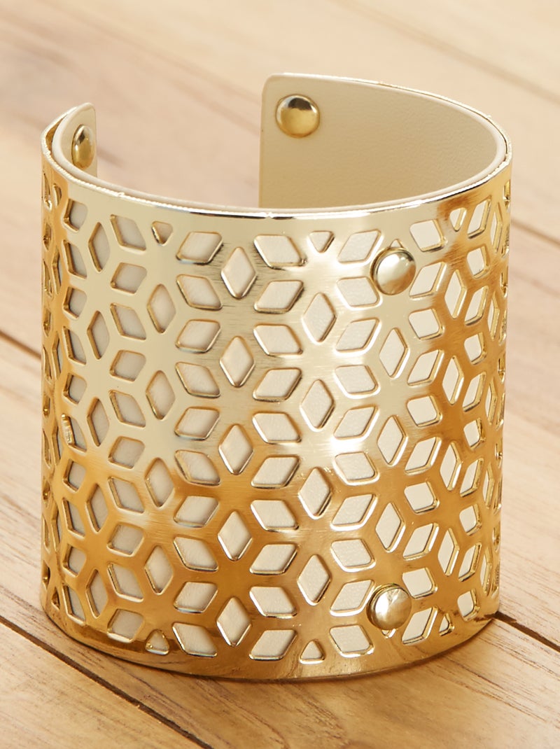 Pulseira tipo punho ajurada BEGE - Kiabi