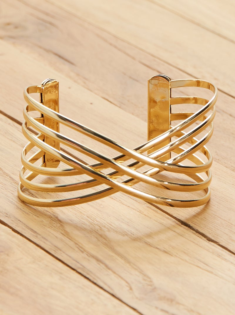 Pulseira tipo punho cruzado BEGE - Kiabi