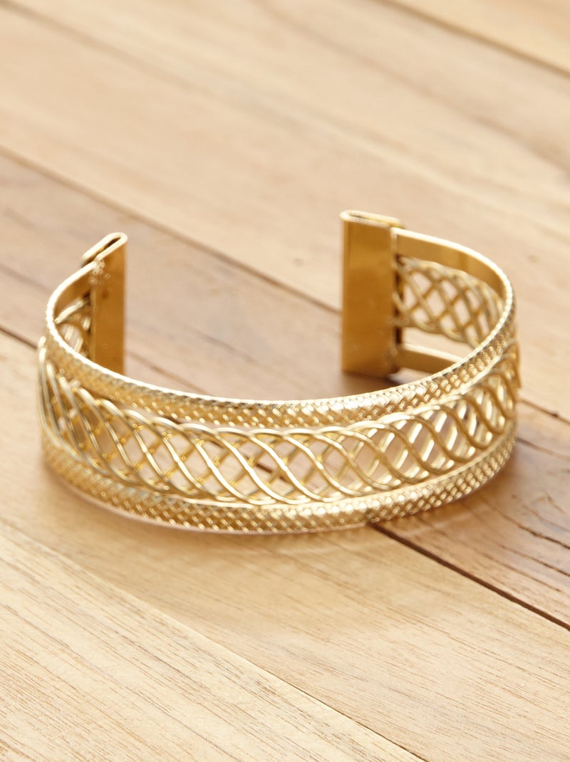 Pulseira tipo punho Dourado - Kiabi