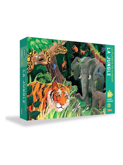Puzzle e livro infantil a selva | sassi junior - Kiabi Puzzle e livro infantil a selva | sassi junior - Kiabi