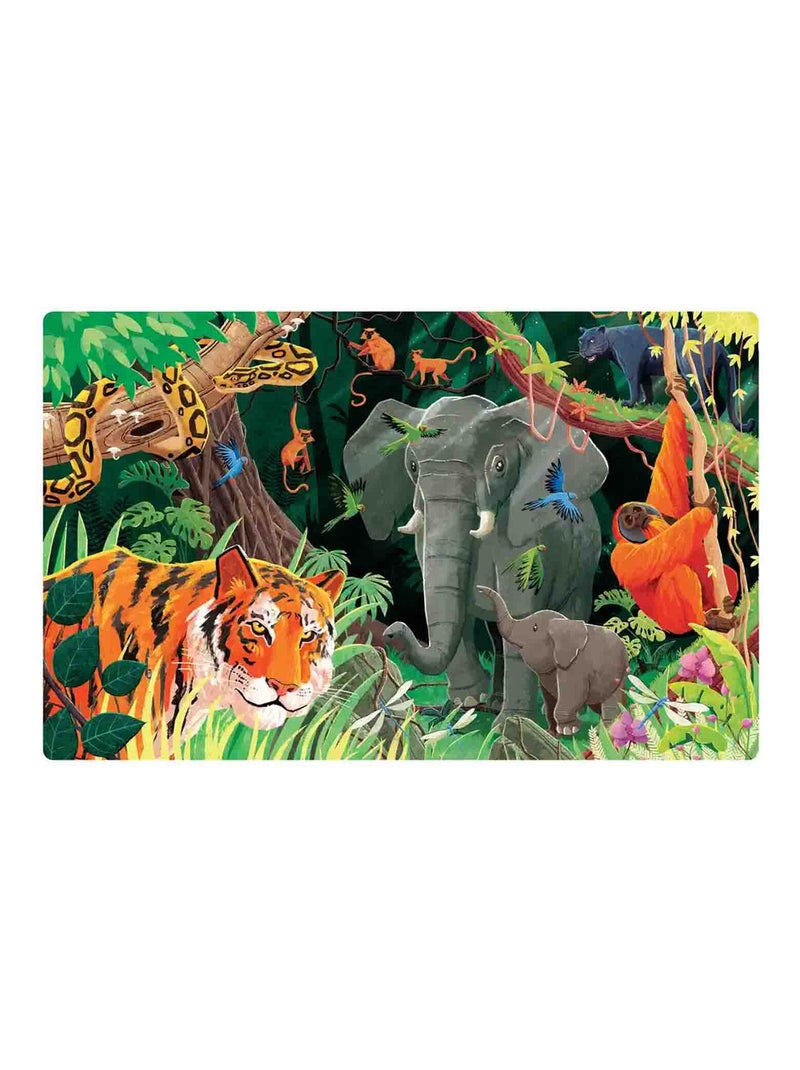 Puzzle e livro infantil a selva | sassi junior N/D - Kiabi