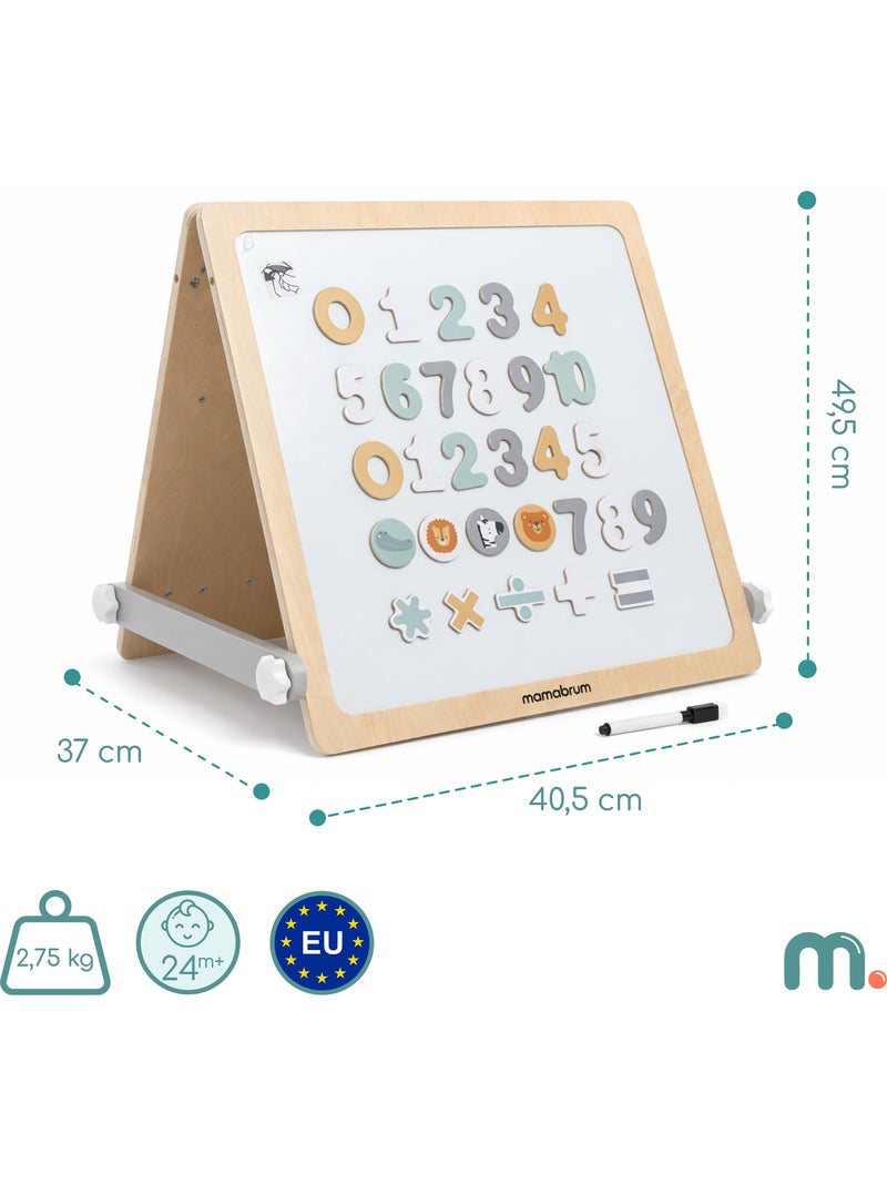 Quadro dupla face madeira infantil 2em1 magnetico & sensorial 49x37cm mamabrum N/D - Kiabi