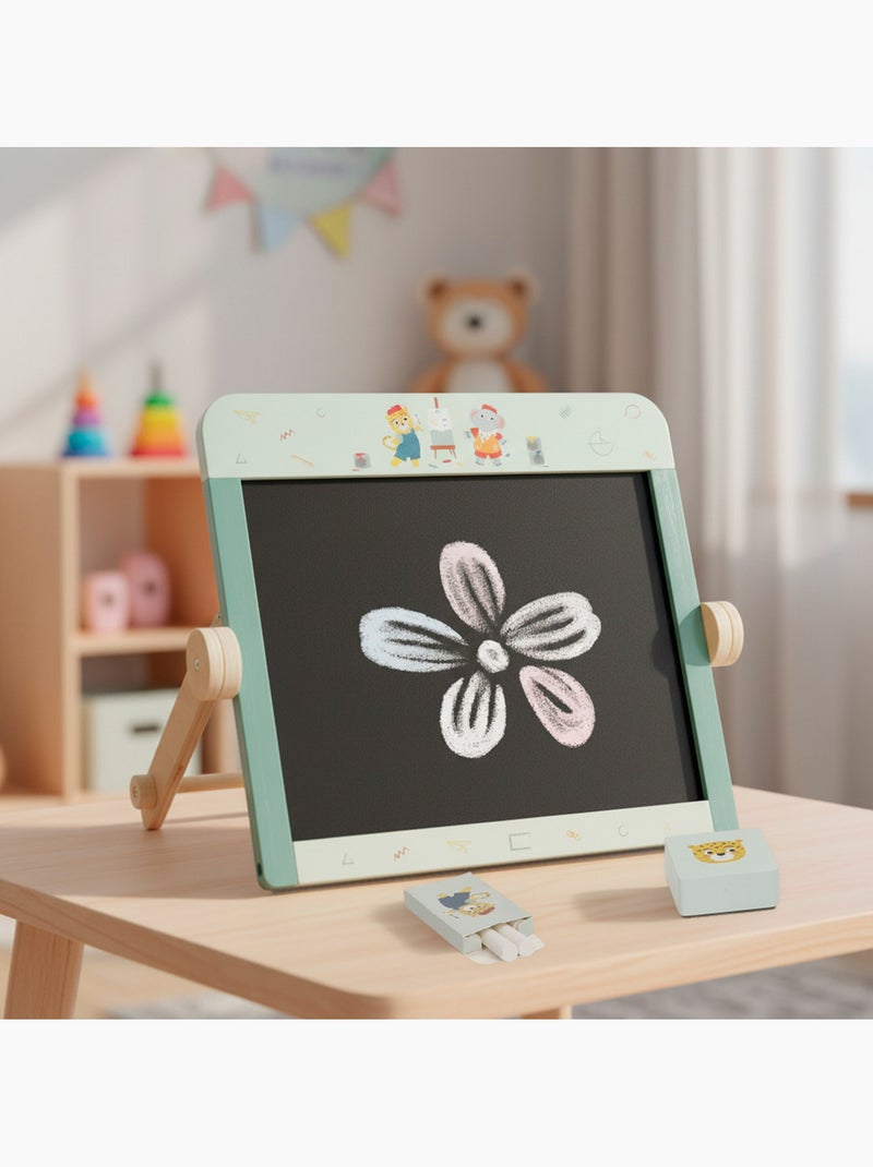 Quadro negro infantil de madeira dupla face com acessórios WOOMAX N/D - Kiabi