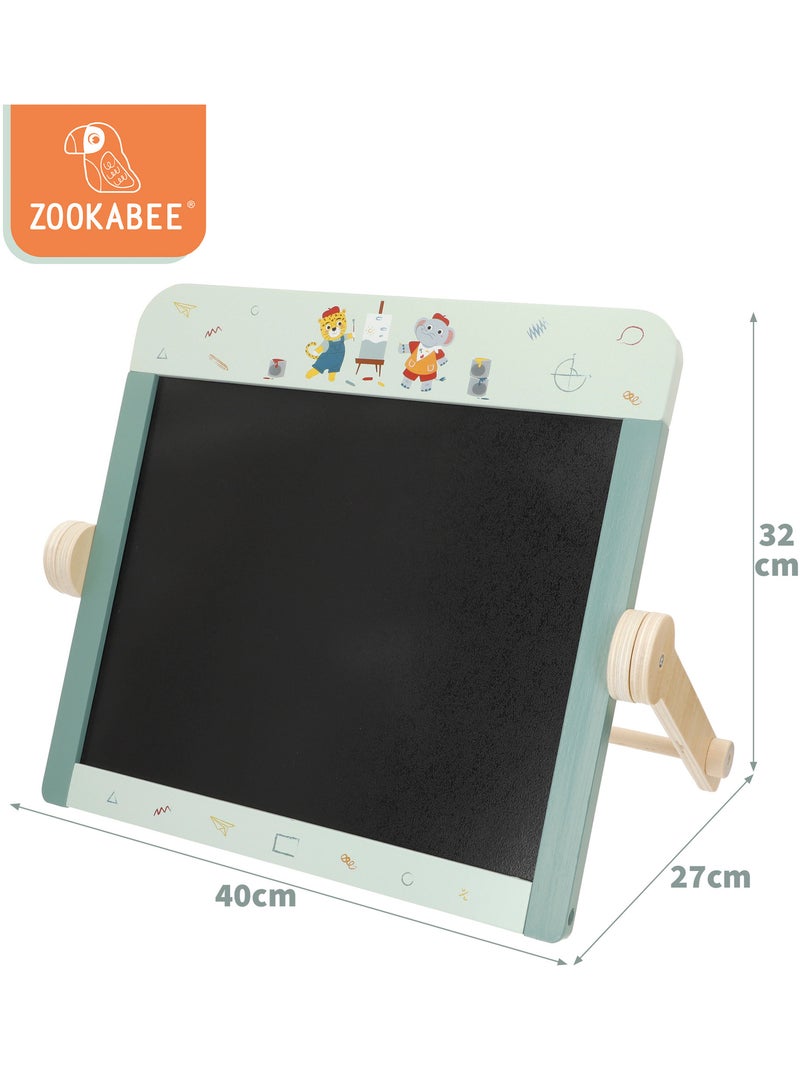 Quadro negro infantil de madeira dupla face com acessórios WOOMAX N/D - Kiabi