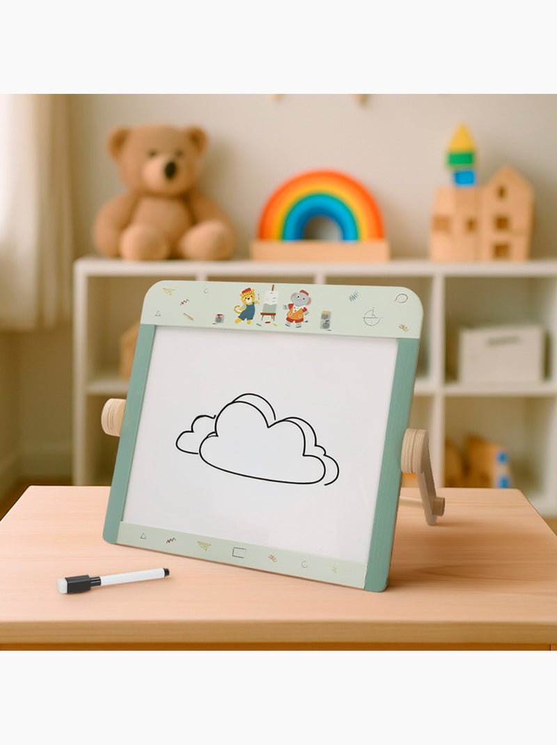 Quadro negro infantil de madeira dupla face com acessórios WOOMAX N/D - Kiabi