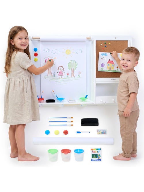 Quadro parede infantil 90x60cm magnetico rolo papel cortica mamabrum - Kiabi