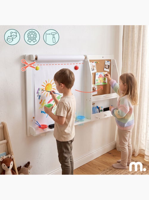 Quadro parede infantil 90x60cm magnetico rolo papel cortica mamabrum - Kiabi