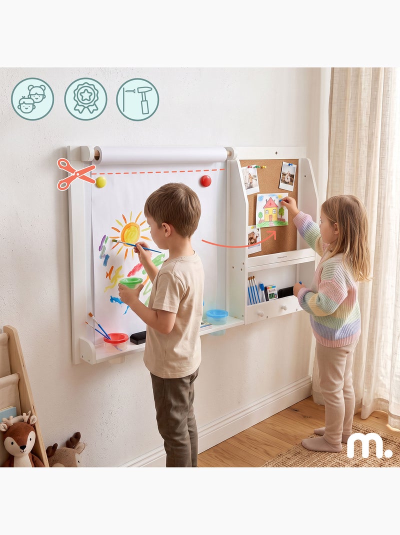 Quadro parede infantil 90x60cm magnetico rolo papel cortica mamabrum N/D - Kiabi