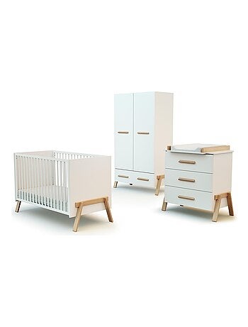 Quarto canaille: cama 60 x 120 cm + trocador + guarda-roupa