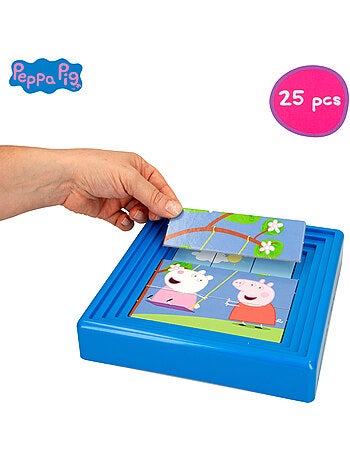 Quebra-cabeças infantil progressivo da peppa pig 25 peças
