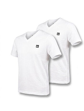 Quiksilver Pack de 2 T-Shirts Homem 100% Algodão Decote Redondo ou V