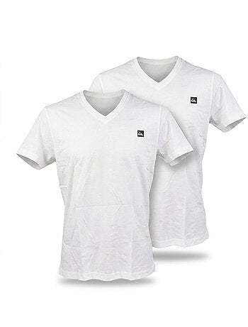 Quiksilver Pack de 2 T-Shirts Homem 100% Algodão Decote Redondo ou V